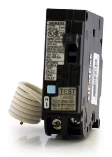 Siemens Q115DF 1 Pole Dual Function Circuit Breaker