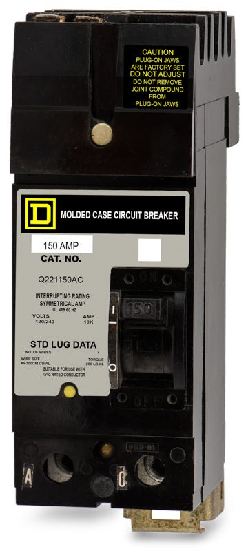 Square D Q221150AC 2 Pole Circuit Breaker