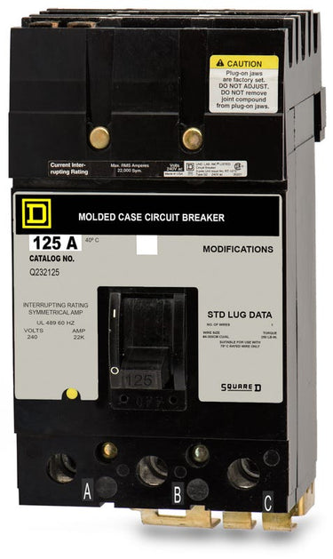 Square D Q232125 3 Pole Circuit Breaker