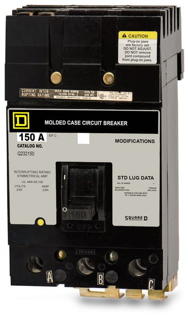 Square D Q232150 3 Pole Circuit Breaker