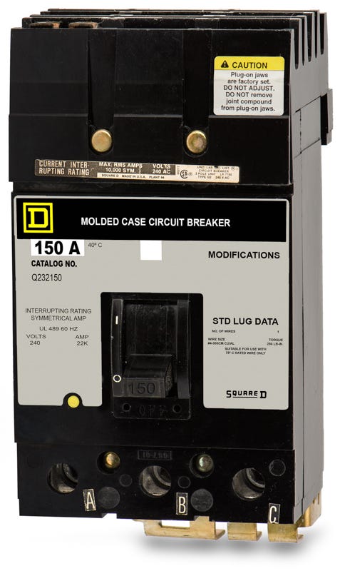 Square D Q232150 3 Pole Circuit Breaker