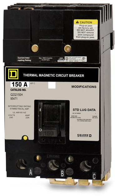 Square D Q232150H 3 Pole Circuit Breaker