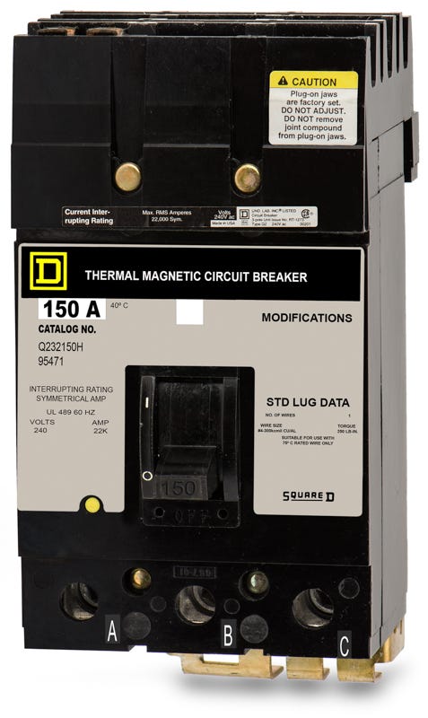 Square D Q232150H 3 Pole Circuit Breaker