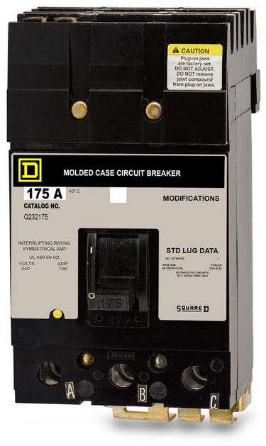 Square D Q232175 3 Pole Circuit Breaker
