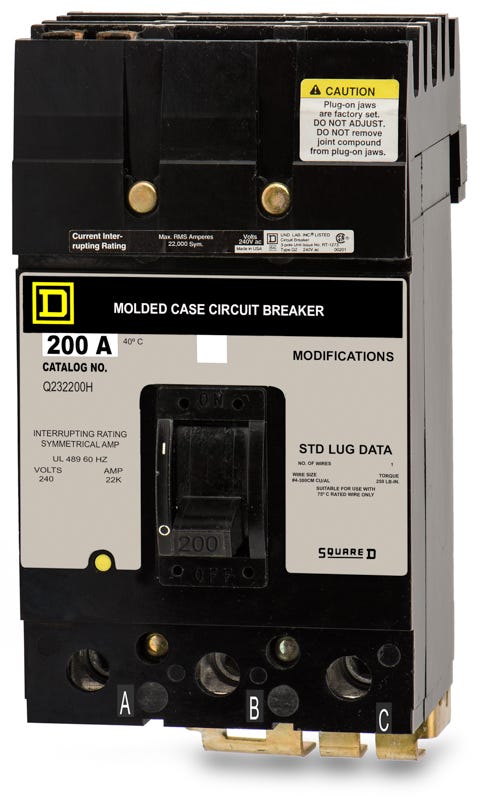 Square D Q232200H 3 Pole Circuit Breaker