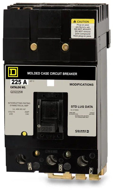 Square D Q232225H 3 Pole Circuit Breaker
