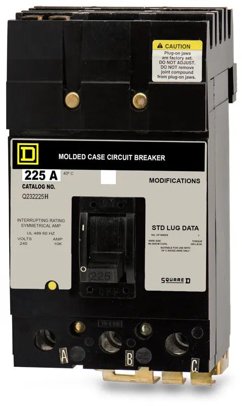 Square D Q232225H 3 Pole Circuit Breaker