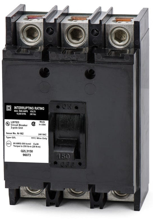 Square D Q2L3150 3 Pole Circuit Breaker
