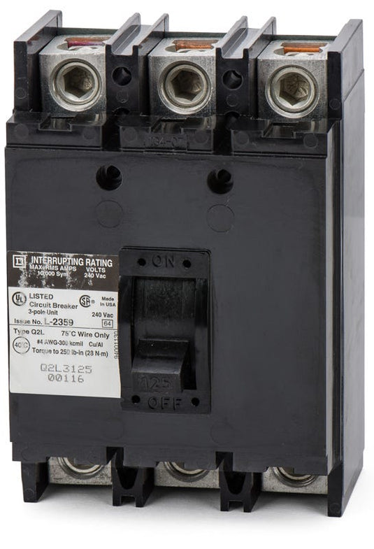 Square D Q2L32125 3 Pole Circuit Breaker