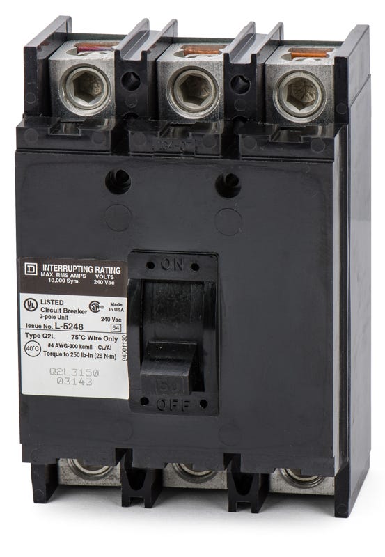 Square D Q2L32150 3 Pole Circuit Breaker