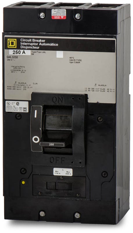 Square D Q4L3250 3 Pole Circuit Breaker