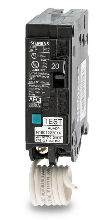 Siemens QA120AF 1 Pole Arc Fault Circuit Breaker