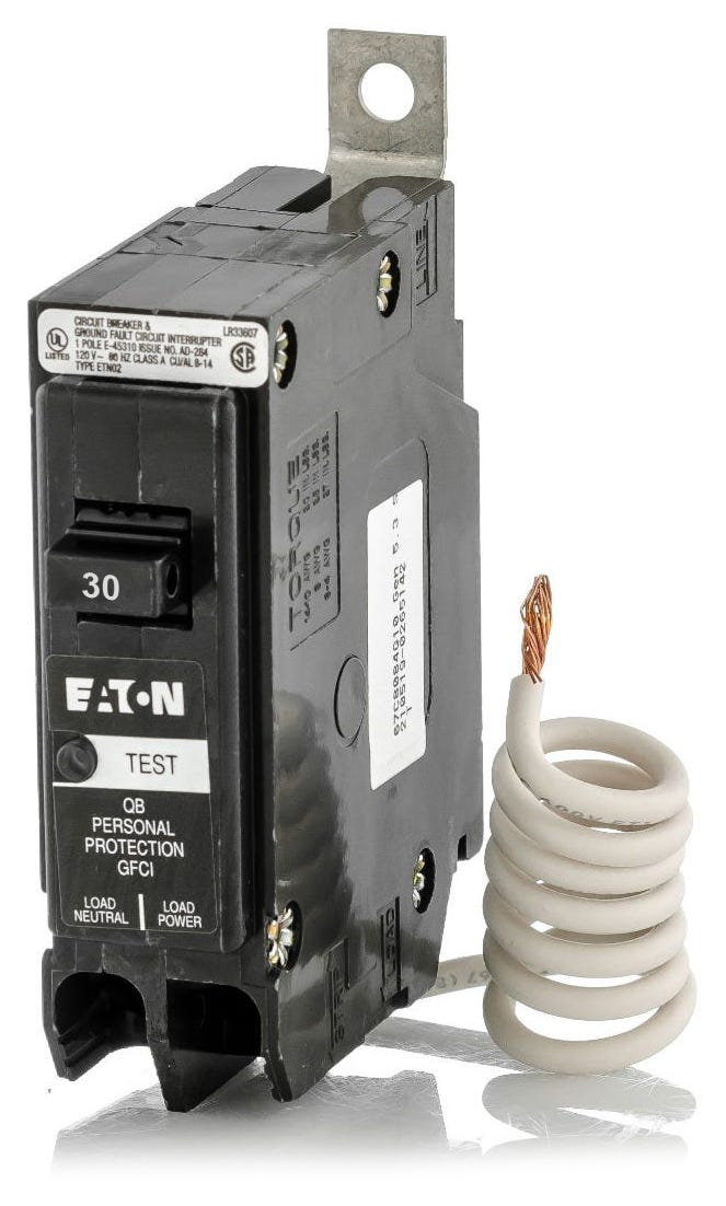 Eaton QB1030GF 1 Pole Ground Fault Circuit Breaker