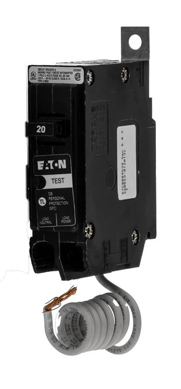 Eaton QBH1020GF 1 Pole Ground Fault Circuit Breaker