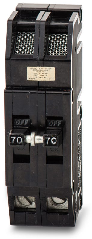 Zinsco QC70 2 Pole Circuit Breaker