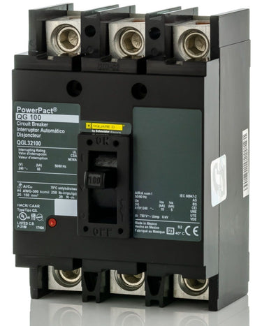 Square D QGL32100 3 Pole Circuit Breaker