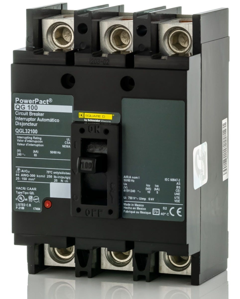 Square D QGL32100 3 Pole Circuit Breaker