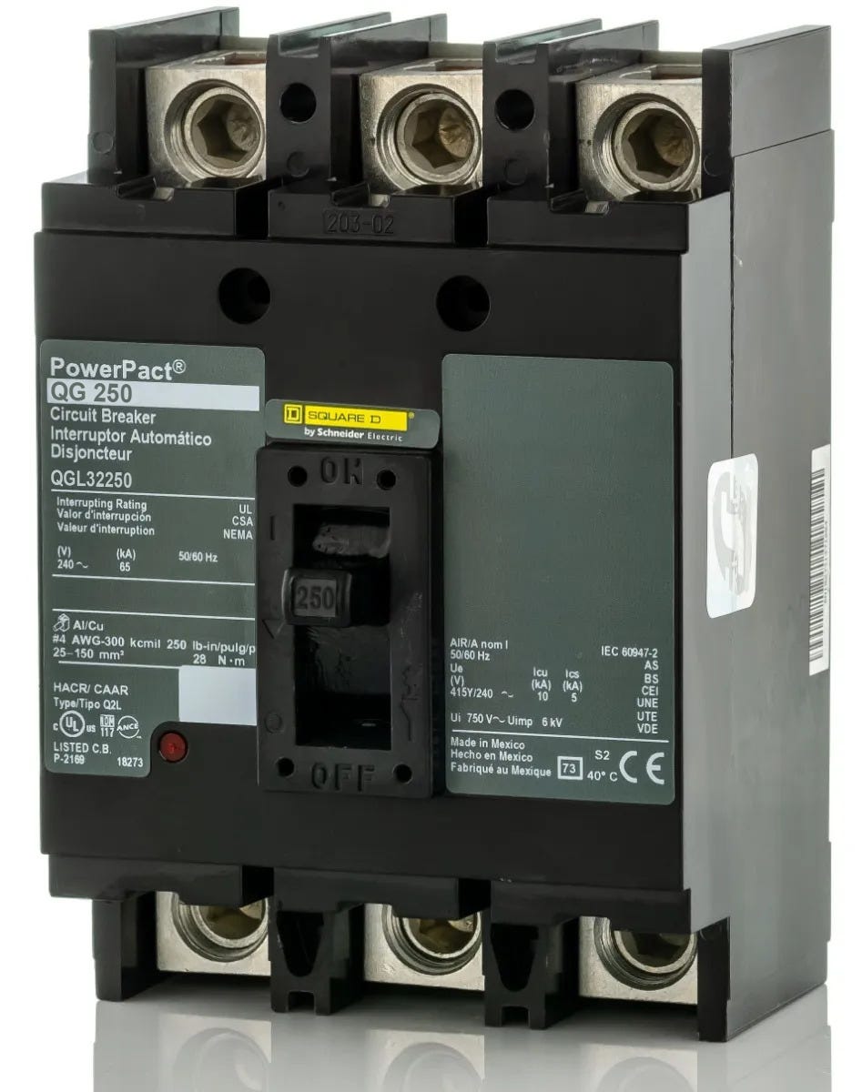 Square D QGL32250 3 Pole Circuit Breaker