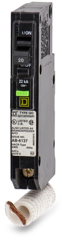 Square D QO120VHAFI 1 Pole Circuit Breaker