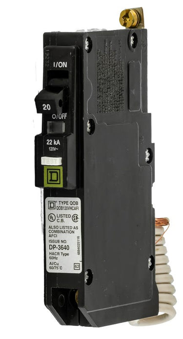 Square D QOB120VHCAFI 1 Pole Circuit Breaker