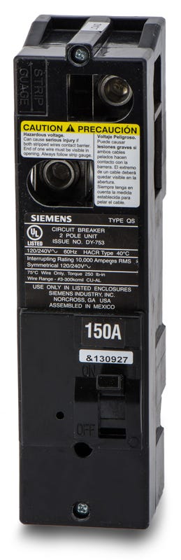 Siemens QS2125 2 Pole Circuit Breaker