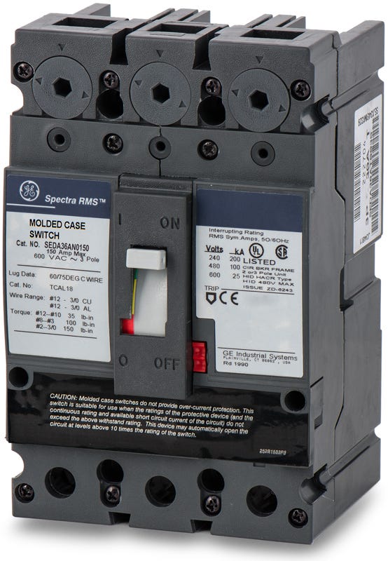 General Electric SEDA36AN0150 3 Pole Circuit Breaker