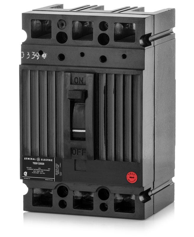 ABB / General Electric TEB132020 - 20A 3 Pole Molded Case Circuit Brea ...