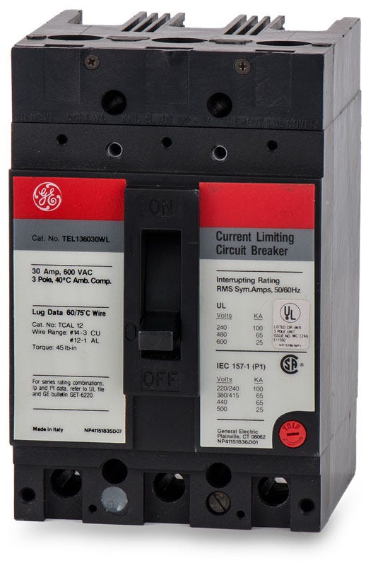 General Electric TEL136030WL 3 Pole Circuit Breaker