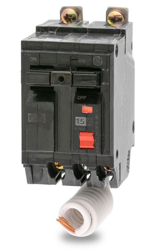 General Electric THQB2115GFT 2 Pole Ground Fault Circuit Breaker
