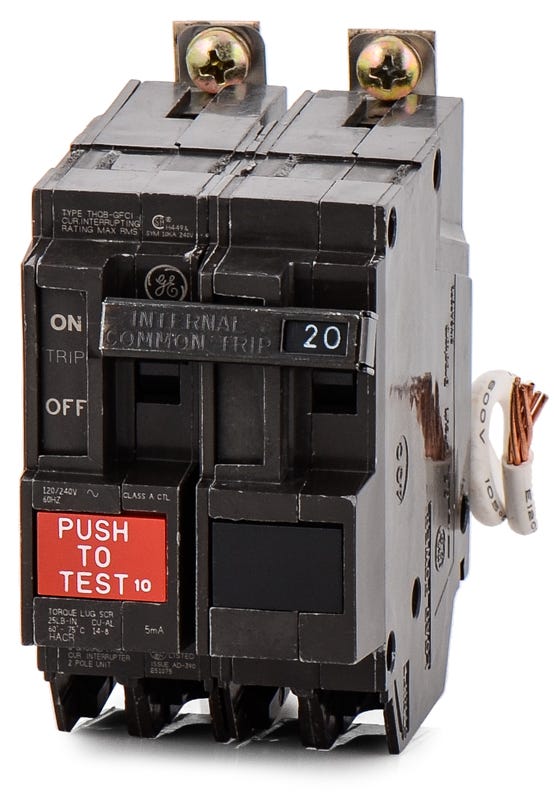 General Electric THQB2120GF 2 Pole Circuit Breaker Ground Fault