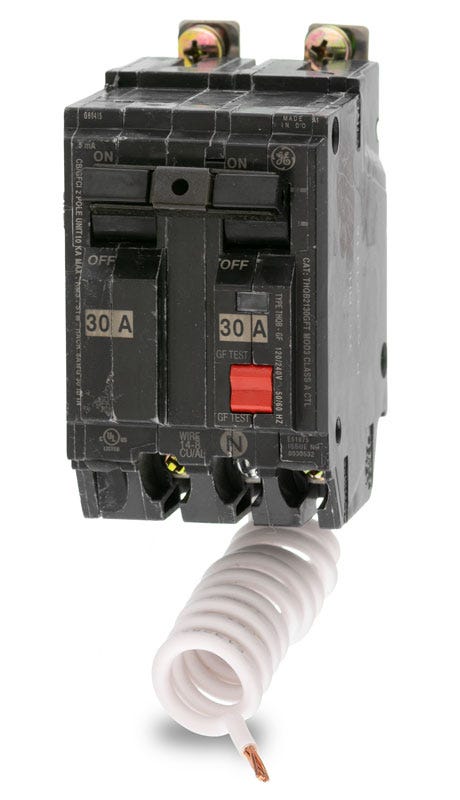 GE THQL2130GF1 2p 30a GFCI Plug In Breaker - Used - Tested - Foto 8