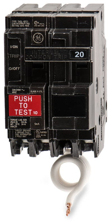 General Electric THQL2120GF1 2 Pole Circuit Breaker Ground Fault