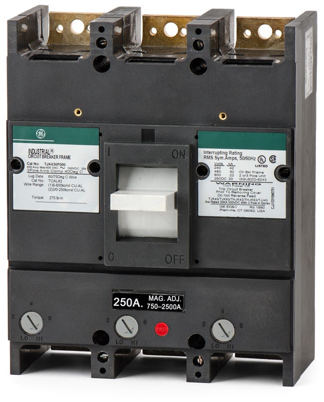 General Electric TJK436250 3 Pole Circuit Breaker