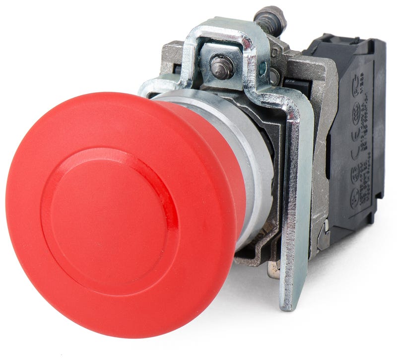Schneider Electric XB4BT845 Mushroom Push Button